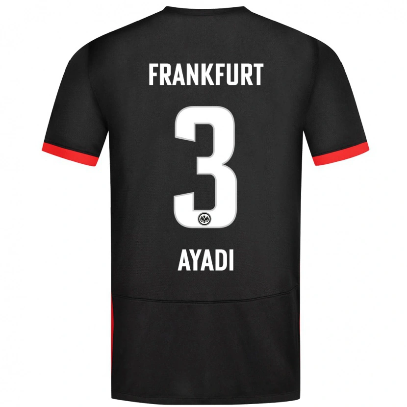 Danxen Kvinnor Akram Ayadi #3 Svart Bortatröja Matchtröjor 2024/25 Tröjor T-Tröja