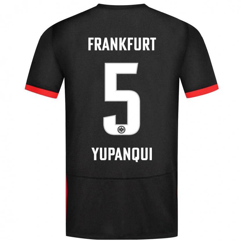 Danxen Kvinnor Philipp Eisele Yupanqui #5 Svart Bortatröja Matchtröjor 2024/25 Tröjor T-Tröja