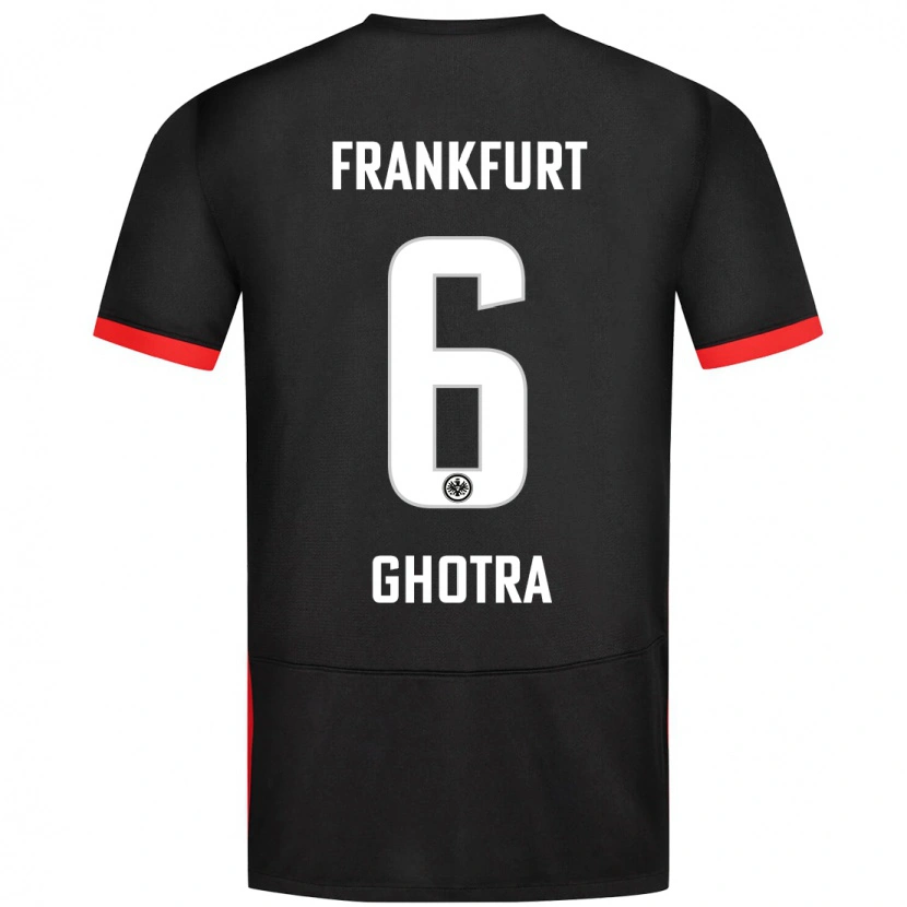 Danxen Kvinnor Harpreet Ghotra #6 Svart Bortatröja Matchtröjor 2024/25 Tröjor T-Tröja