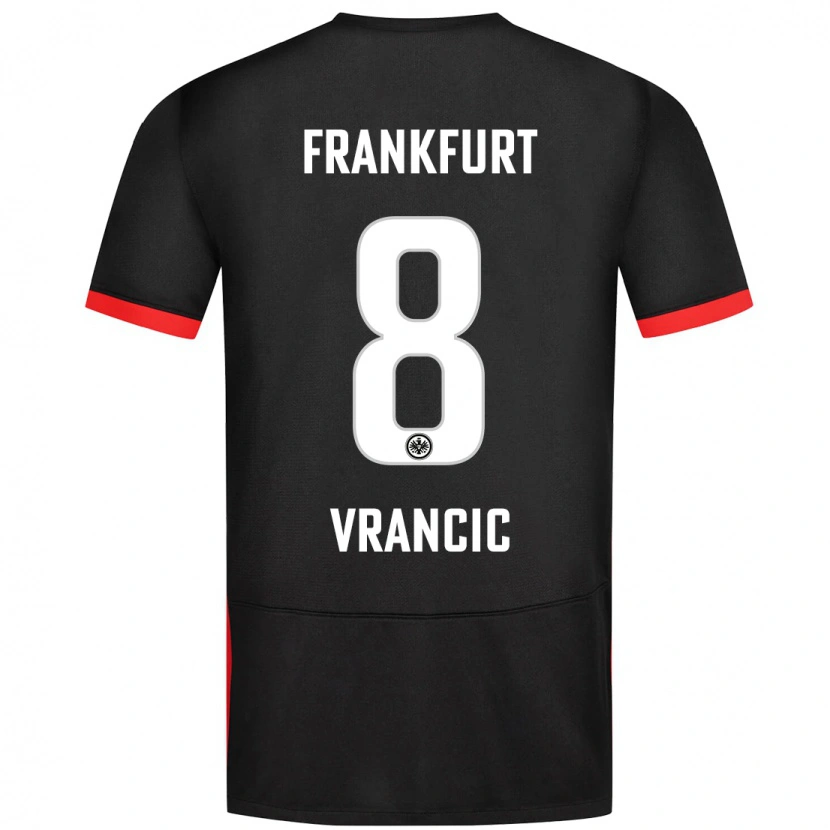 Danxen Kvinnor Mario Vrancic #8 Svart Bortatröja Matchtröjor 2024/25 Tröjor T-Tröja