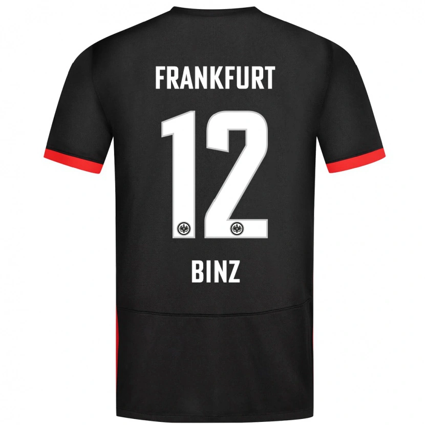 Danxen Kvinnor Sam Binz #12 Svart Bortatröja Matchtröjor 2024/25 Tröjor T-Tröja