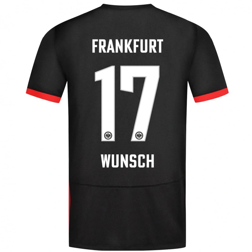 Danxen Kvinnor Paul Wünsch #17 Svart Bortatröja Matchtröjor 2024/25 Tröjor T-Tröja