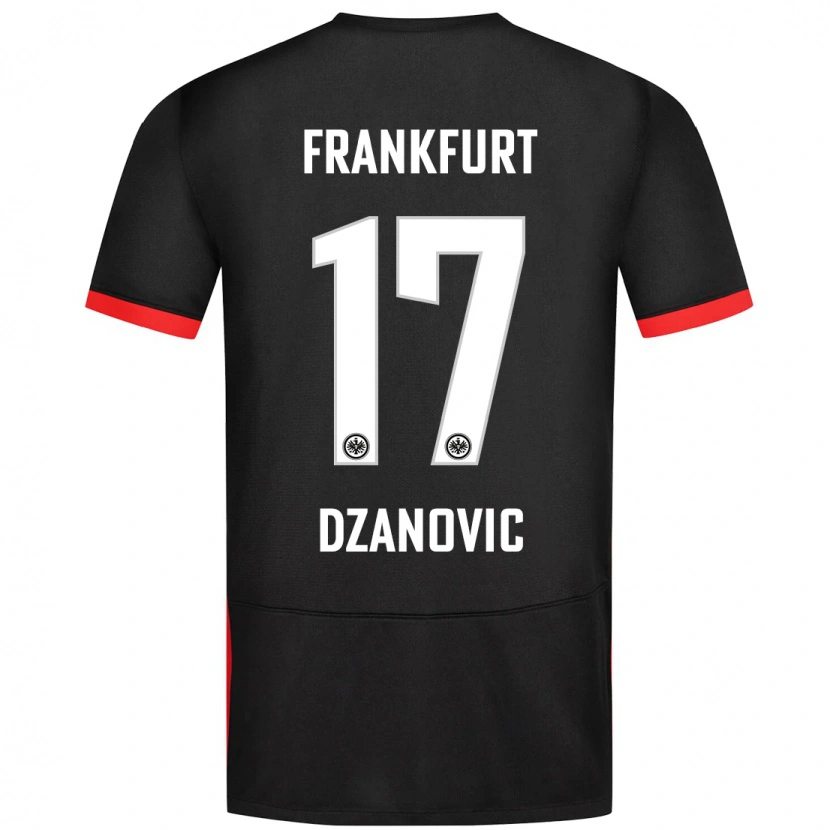 Danxen Kvinnor Benjamin Dzanovic #17 Svart Bortatröja Matchtröjor 2024/25 Tröjor T-Tröja