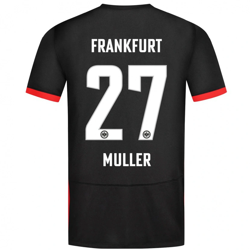 Danxen Kvinnor Mark Müller #27 Svart Bortatröja Matchtröjor 2024/25 Tröjor T-Tröja
