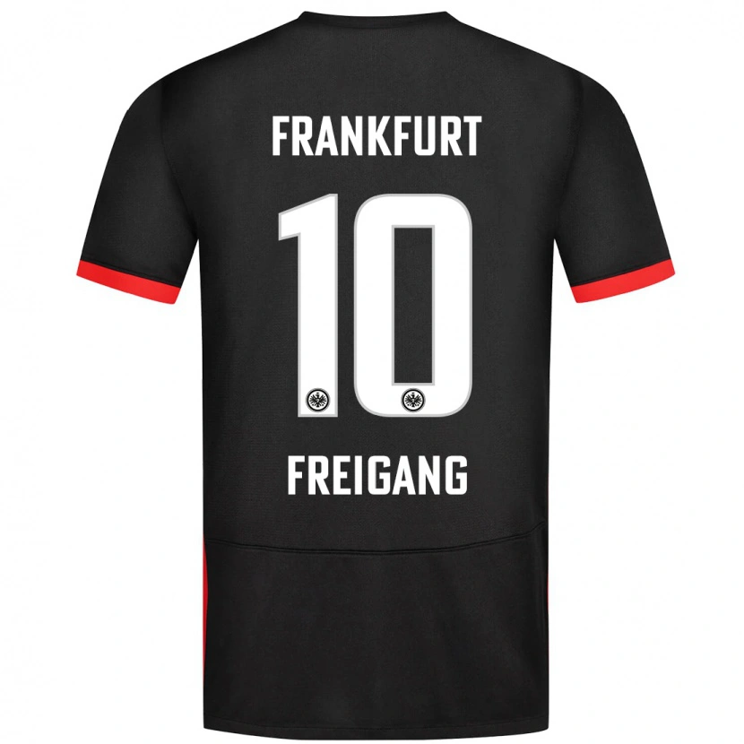 Danxen Kvinnor Laura Freigang #10 Svart Bortatröja Matchtröjor 2024/25 Tröjor T-Tröja