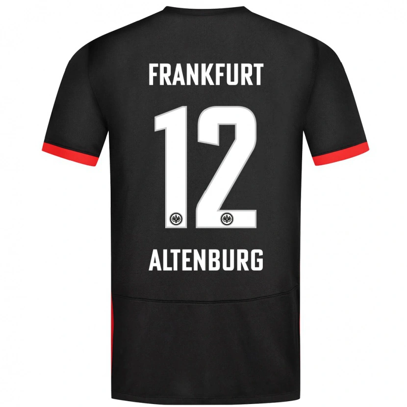Danxen Kvinnor Lina Altenburg #12 Svart Bortatröja Matchtröjor 2024/25 Tröjor T-Tröja