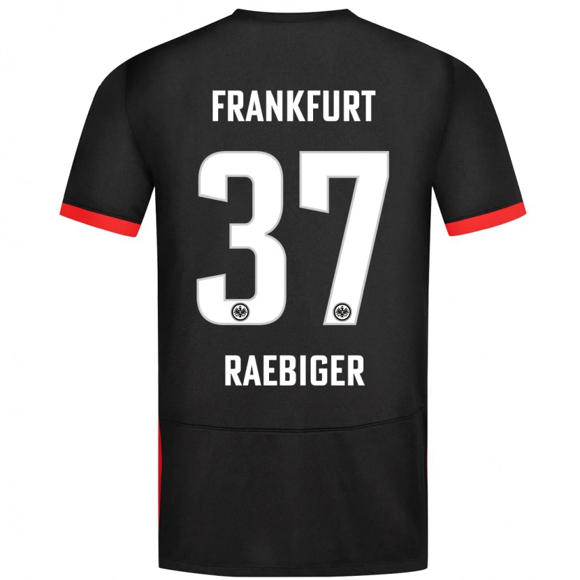 Danxen Kvinnor Sidney Raebiger #37 Svart Bortatröja Matchtröjor 2024/25 Tröjor T-Tröja