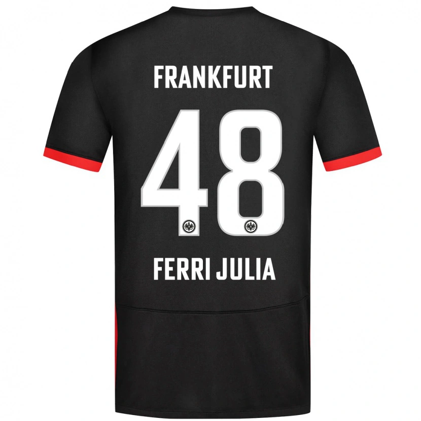 Danxen Kvinnor Nacho Ferri #48 Svart Bortatröja Matchtröjor 2024/25 Tröjor T-Tröja