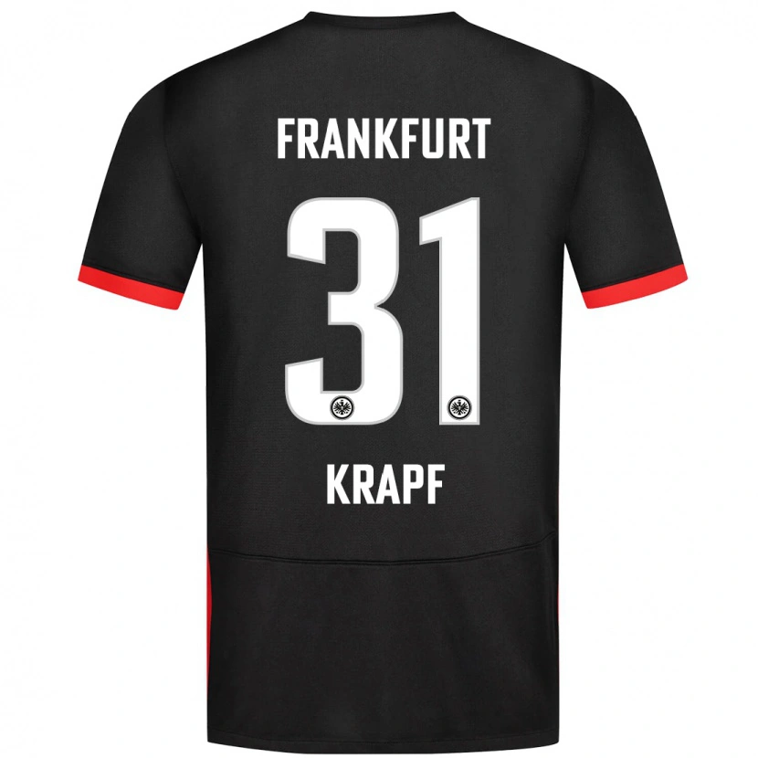 Danxen Kvinnor Maximilian Krapf #31 Svart Bortatröja Matchtröjor 2024/25 Tröjor T-Tröja