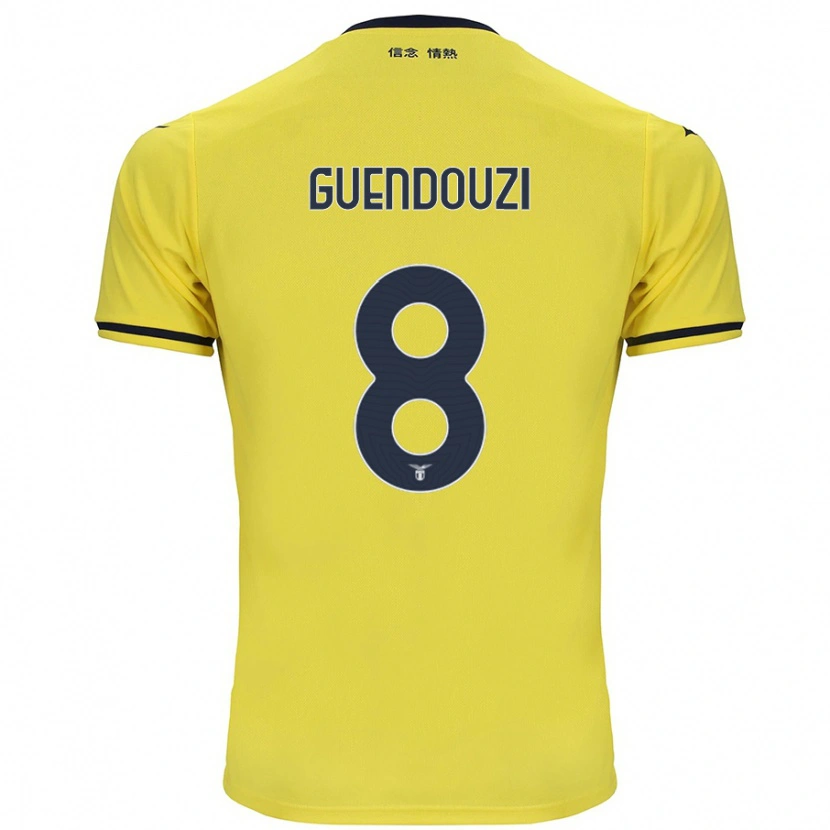 Danxen Kvinnor Mattéo Guendouzi #8 Gul Bortatröja Matchtröjor 2024/25 Tröjor T-Tröja