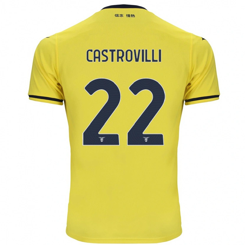 Danxen Kvinnor Gaetano Castrovilli #22 Gul Bortatröja Matchtröjor 2024/25 Tröjor T-Tröja