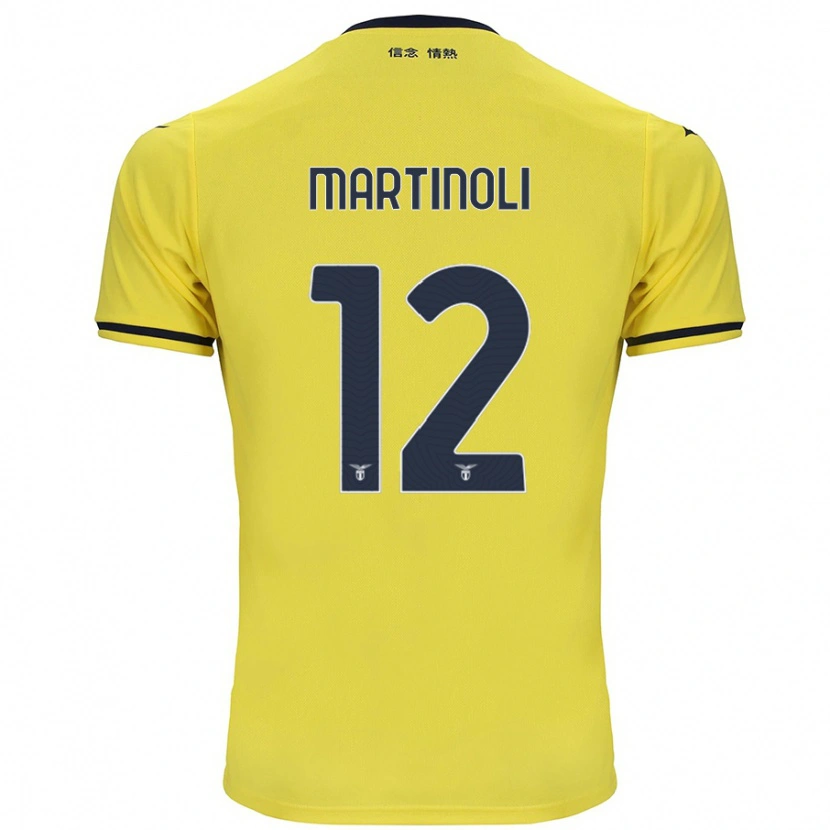 Danxen Kvinnor Elettra Martinoli #12 Gul Bortatröja Matchtröjor 2024/25 Tröjor T-Tröja