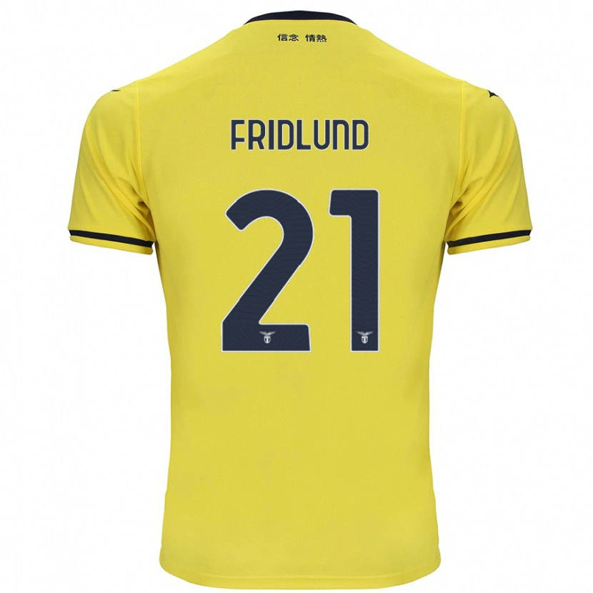 Danxen Kvinnor Johanne Fridlund #21 Gul Bortatröja Matchtröjor 2024/25 Tröjor T-Tröja