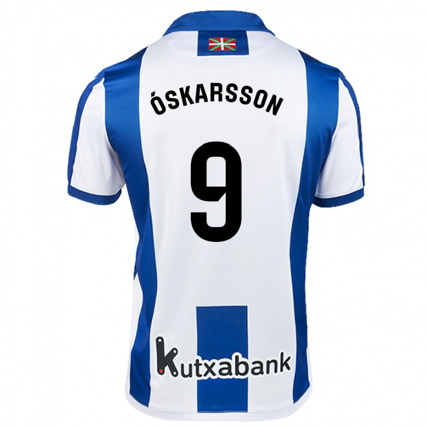 Danxen Kvinnor Orri Óskarsson #9 Vit Himmelsblå Hemmatröja Matchtröjor 2024/25 Tröjor T-Tröja