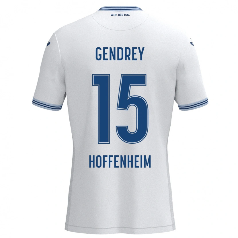Danxen Kvinnor Valentin Gendrey #15 Vit Svart Bortatröja Matchtröjor 2024/25 Tröjor T-Tröja