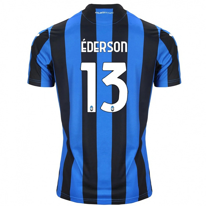 Danxen Barn Éderson #13 Blå Svart Hemmatröja Matchtröjor 2024/25 Tröjor T-Tröja