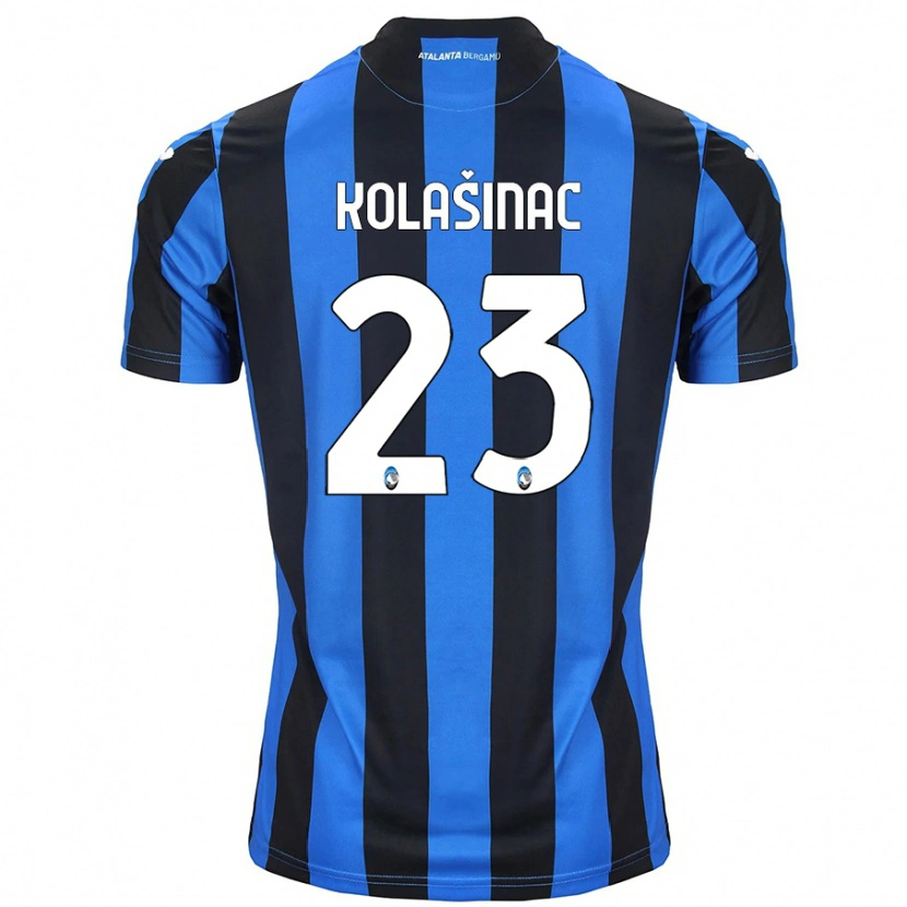 Danxen Barn Sead Kolasinac #23 Blå Svart Hemmatröja Matchtröjor 2024/25 Tröjor T-Tröja