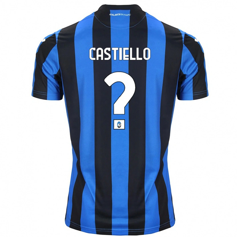 Danxen Barn Alex Castiello #0 Blå Svart Hemmatröja Matchtröjor 2024/25 Tröjor T-Tröja