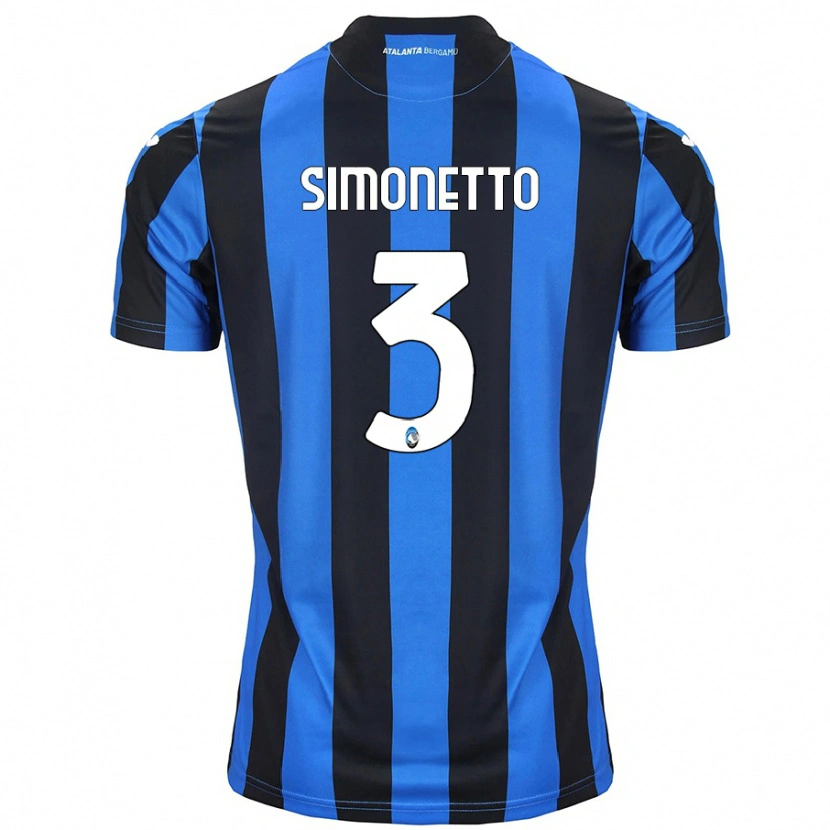 Danxen Barn Federico Simonetto #3 Blå Svart Hemmatröja Matchtröjor 2024/25 Tröjor T-Tröja