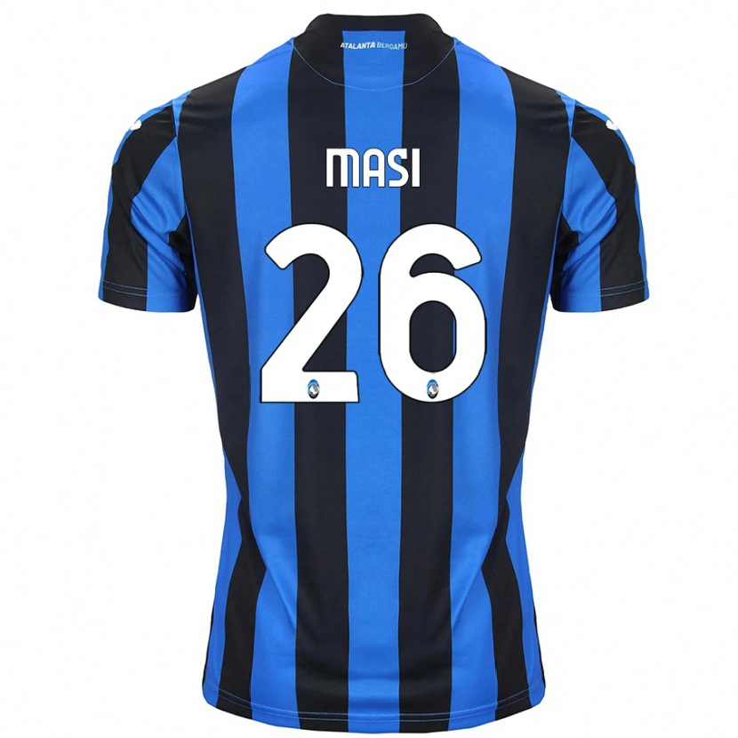 Danxen Barn Alberto Masi #26 Blå Svart Hemmatröja Matchtröjor 2024/25 Tröjor T-Tröja