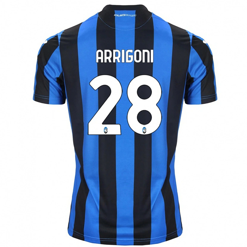 Danxen Barn Mattia Arrigoni #28 Blå Svart Hemmatröja Matchtröjor 2024/25 Tröjor T-Tröja