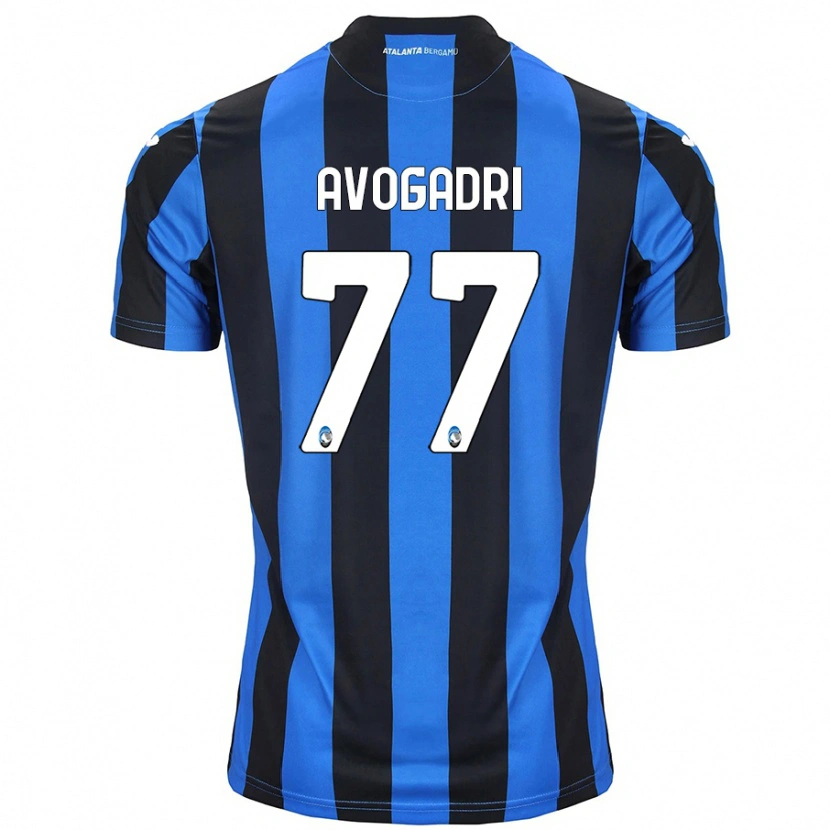 Danxen Barn Lorenzo Avogadri #77 Blå Svart Hemmatröja Matchtröjor 2024/25 Tröjor T-Tröja