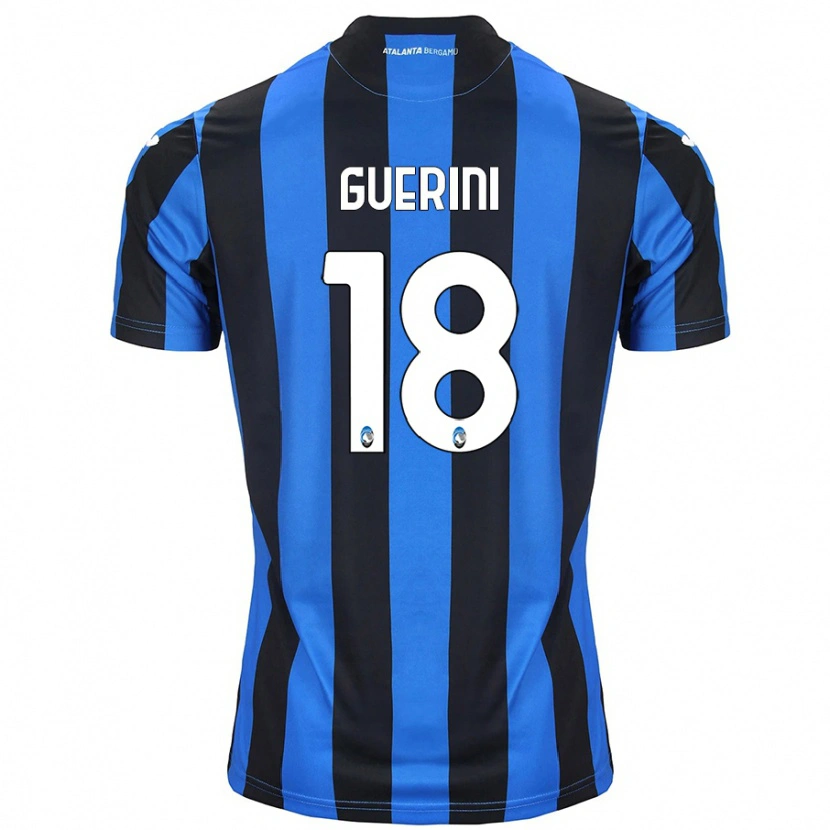Danxen Barn Alessio Guerini #18 Blå Svart Hemmatröja Matchtröjor 2024/25 Tröjor T-Tröja