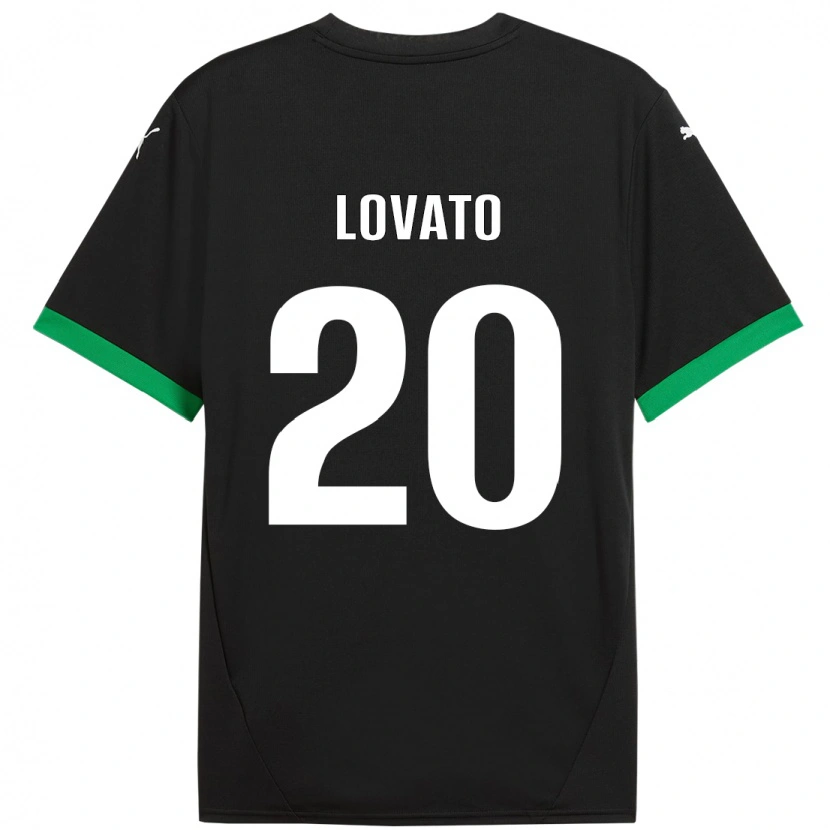 Danxen Barn Matteo Lovato #20 Svart Mörkgrön Hemmatröja Matchtröjor 2024/25 Tröjor T-Tröja