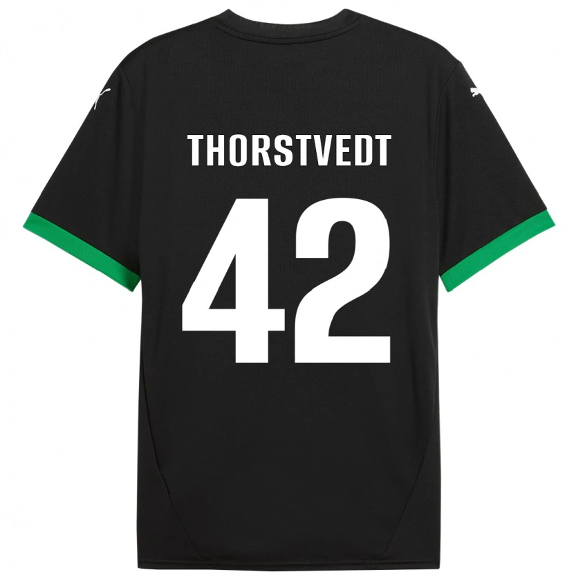 Danxen Barn Kristian Thorstvedt #42 Svart Mörkgrön Hemmatröja Matchtröjor 2024/25 Tröjor T-Tröja