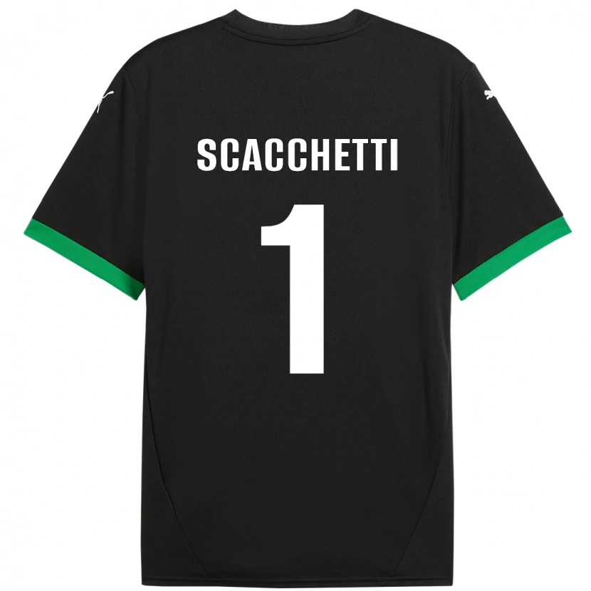 Danxen Barn Alessandro Scacchetti #1 Svart Mörkgrön Hemmatröja Matchtröjor 2024/25 Tröjor T-Tröja
