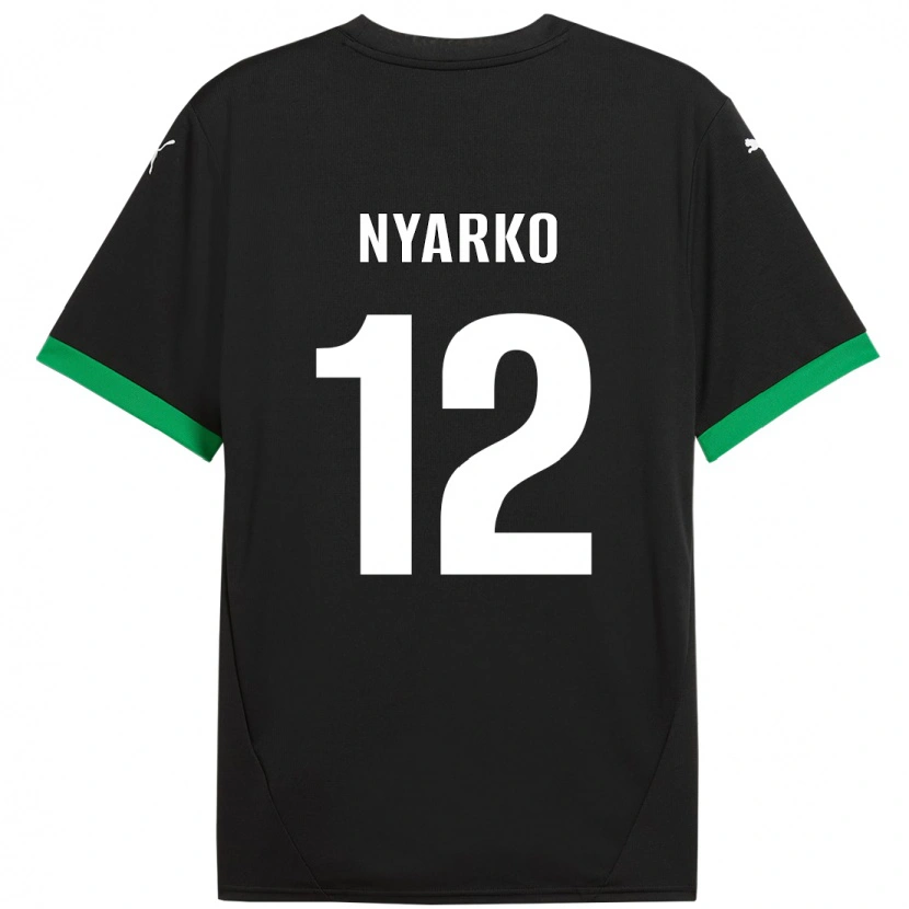 Danxen Barn Lorenzo Nyarko #12 Svart Mörkgrön Hemmatröja Matchtröjor 2024/25 Tröjor T-Tröja