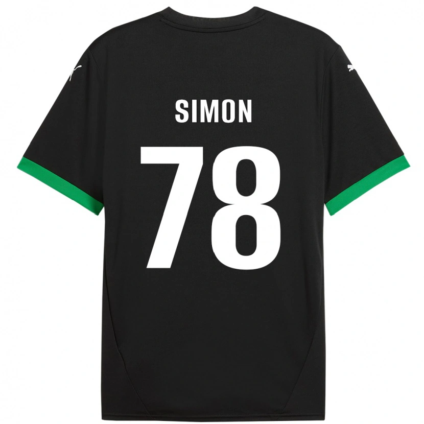 Danxen Barn Bénédicte Simon #78 Svart Mörkgrön Hemmatröja Matchtröjor 2024/25 Tröjor T-Tröja