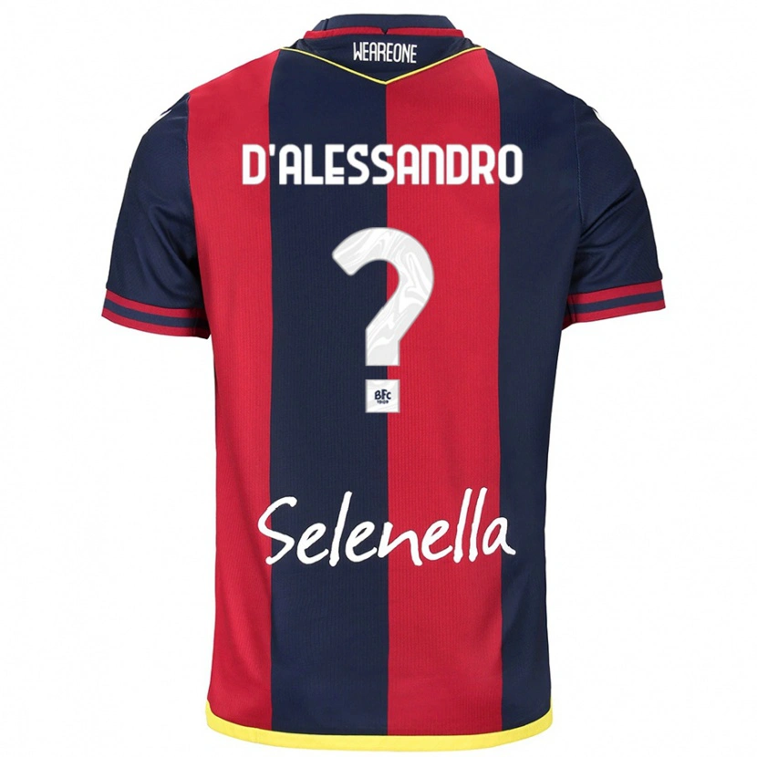 Danxen Barn Giuliano D'alessandro #0 Röd Kungsblå Hemmatröja Matchtröjor 2024/25 Tröjor T-Tröja