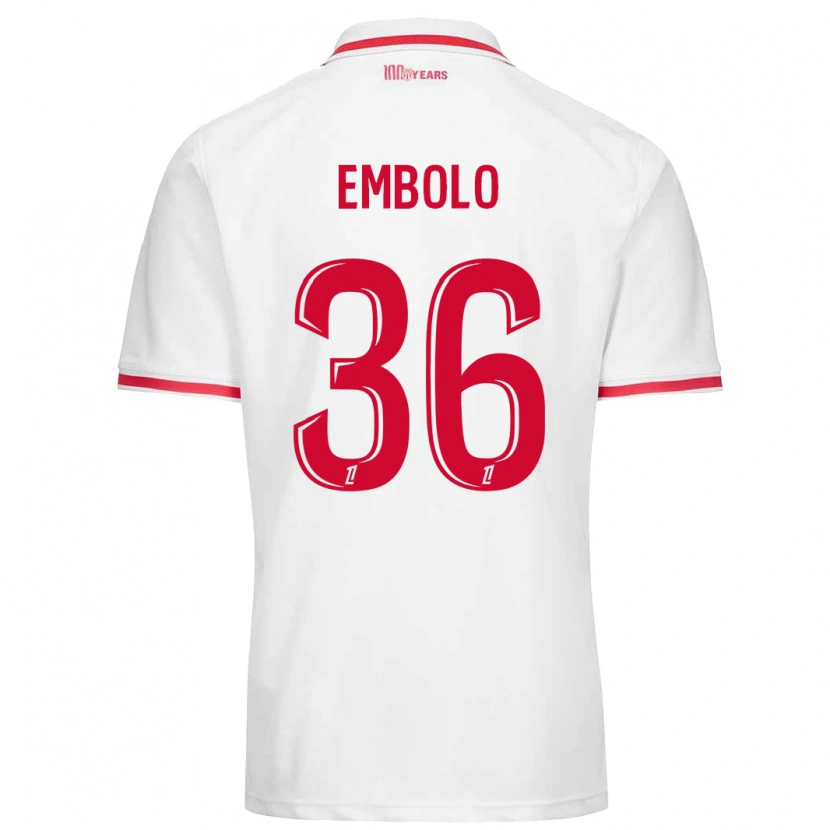 Danxen Barn Breel Embolo #36 Vit Röd Hemmatröja Matchtröjor 2024/25 Tröjor T-Tröja