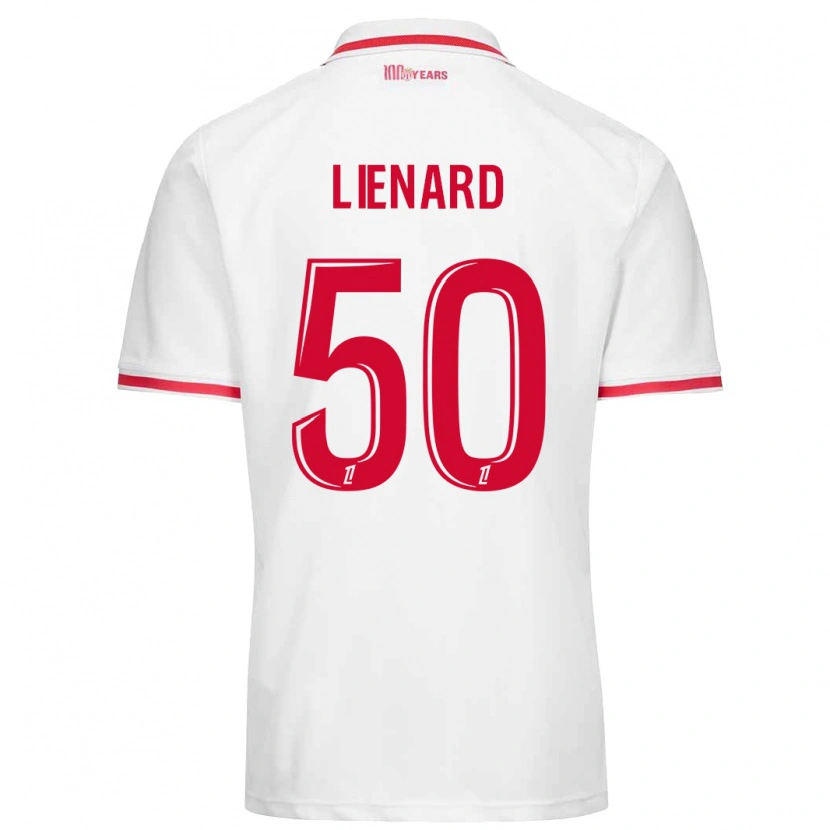 Danxen Barn Yann Lienard #50 Vit Röd Hemmatröja Matchtröjor 2024/25 Tröjor T-Tröja