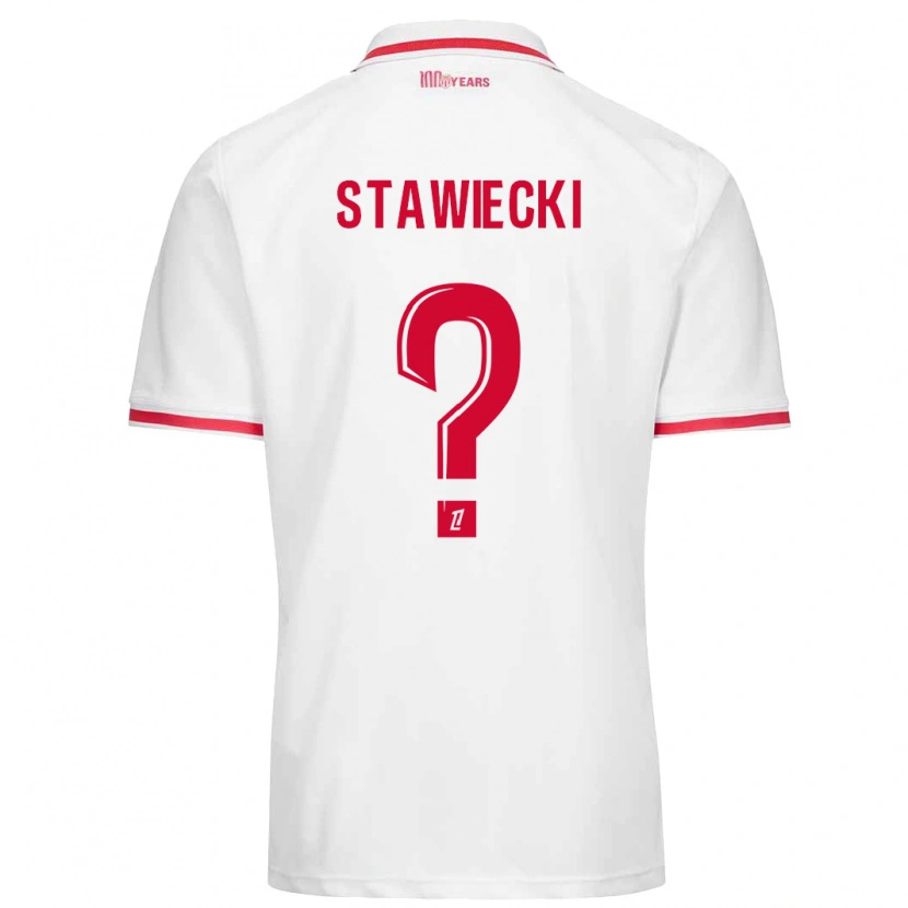 Danxen Barn Jules Stawiecki #0 Vit Röd Hemmatröja Matchtröjor 2024/25 Tröjor T-Tröja