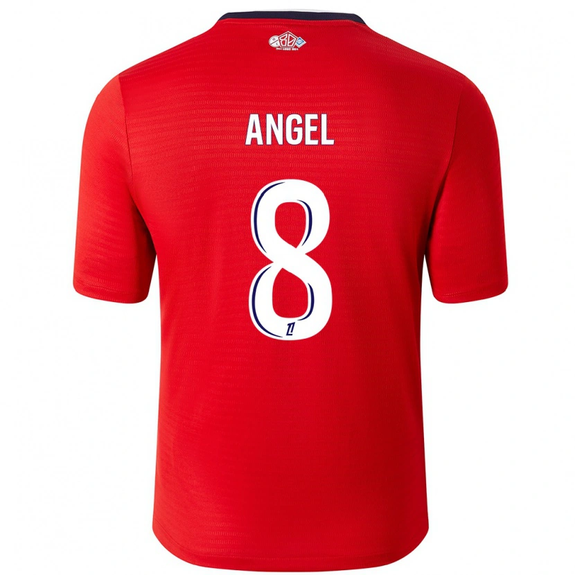 Danxen Barn Angel Gomes #8 Röd Vit Hemmatröja Matchtröjor 2024/25 Tröjor T-Tröja