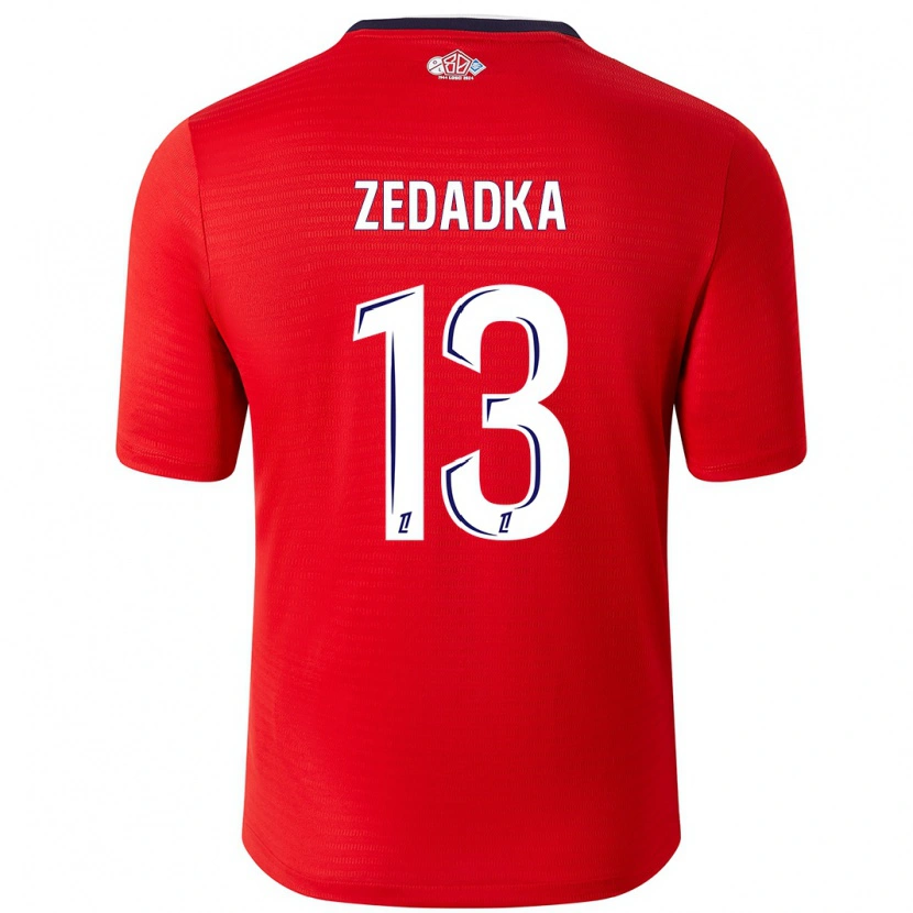 Danxen Barn Akim Zedadka #13 Röd Vit Hemmatröja Matchtröjor 2024/25 Tröjor T-Tröja