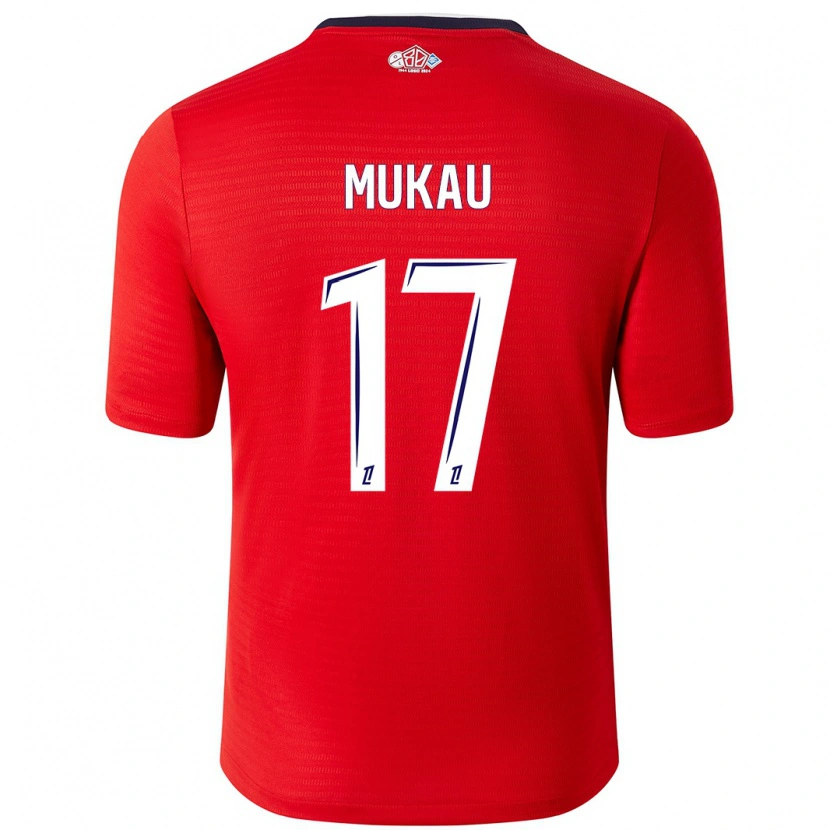 Danxen Barn Ngal'ayel Mukau #17 Röd Vit Hemmatröja Matchtröjor 2024/25 Tröjor T-Tröja