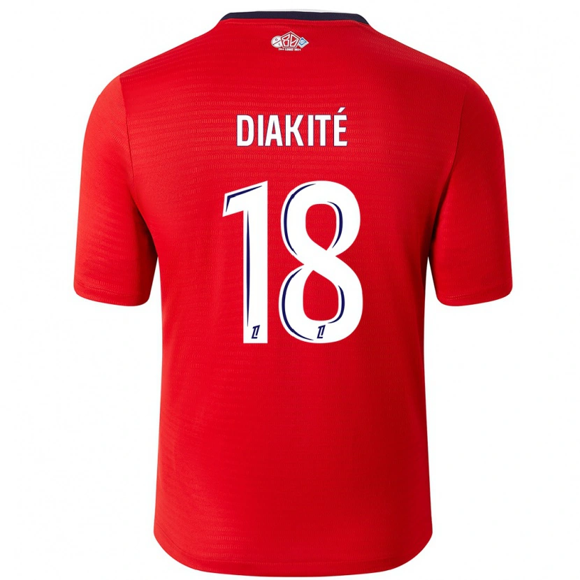 Danxen Barn Bafodé Diakité #18 Röd Vit Hemmatröja Matchtröjor 2024/25 Tröjor T-Tröja