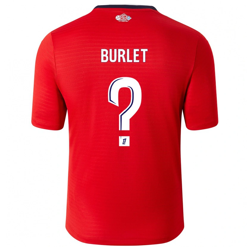 Danxen Barn Vincent Burlet #0 Röd Vit Hemmatröja Matchtröjor 2024/25 Tröjor T-Tröja