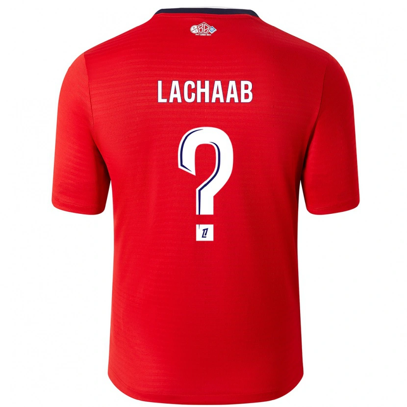 Danxen Barn Younes Lachaab #0 Röd Vit Hemmatröja Matchtröjor 2024/25 Tröjor T-Tröja
