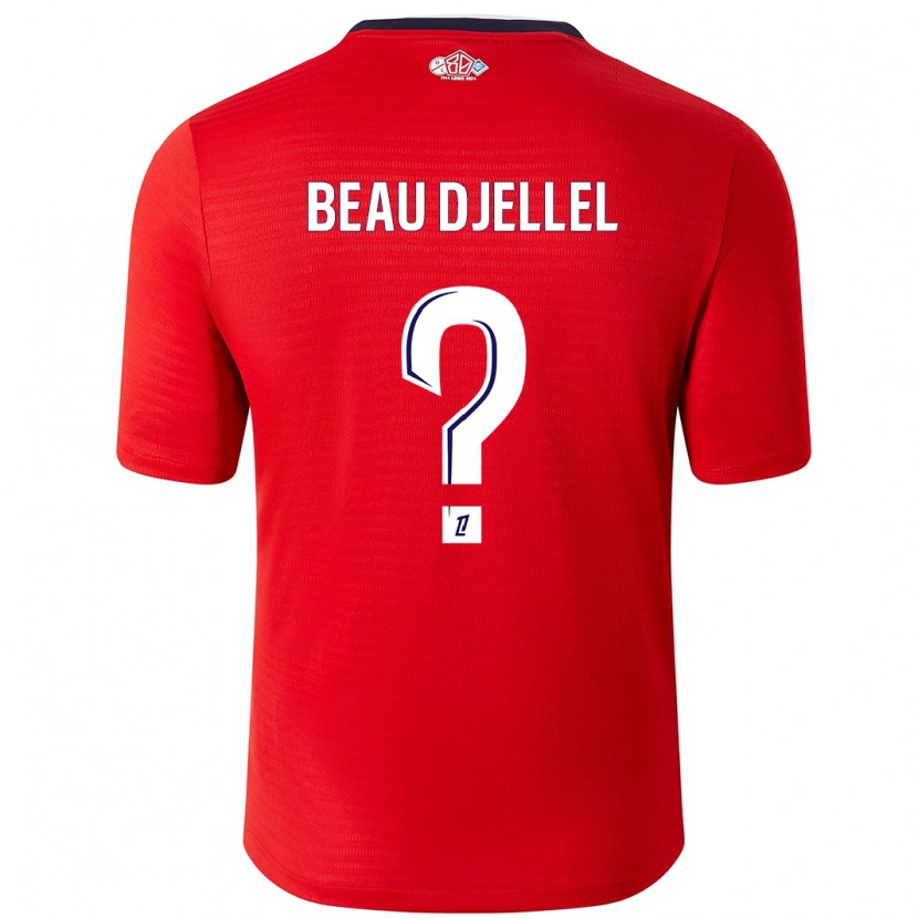 Danxen Barn Yanis Beau Djellel #0 Röd Vit Hemmatröja Matchtröjor 2024/25 Tröjor T-Tröja