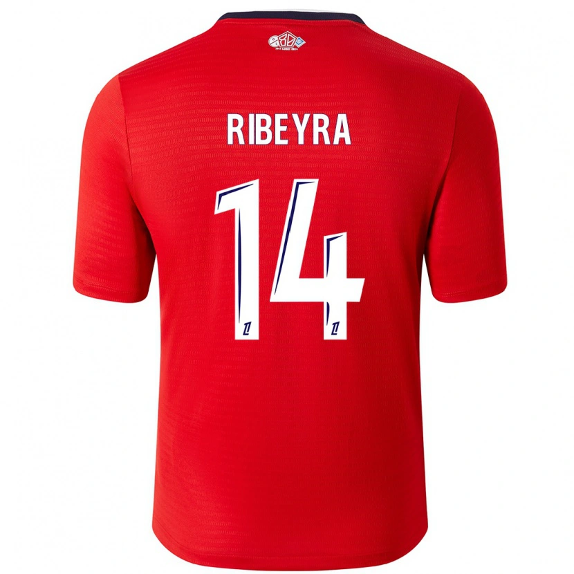 Danxen Barn Anaïs Ribeyra #14 Röd Vit Hemmatröja Matchtröjor 2024/25 Tröjor T-Tröja