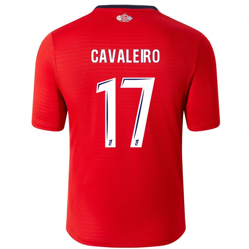 Danxen Barn Ivan Cavaleiro #17 Röd Vit Hemmatröja Matchtröjor 2024/25 Tröjor T-Tröja