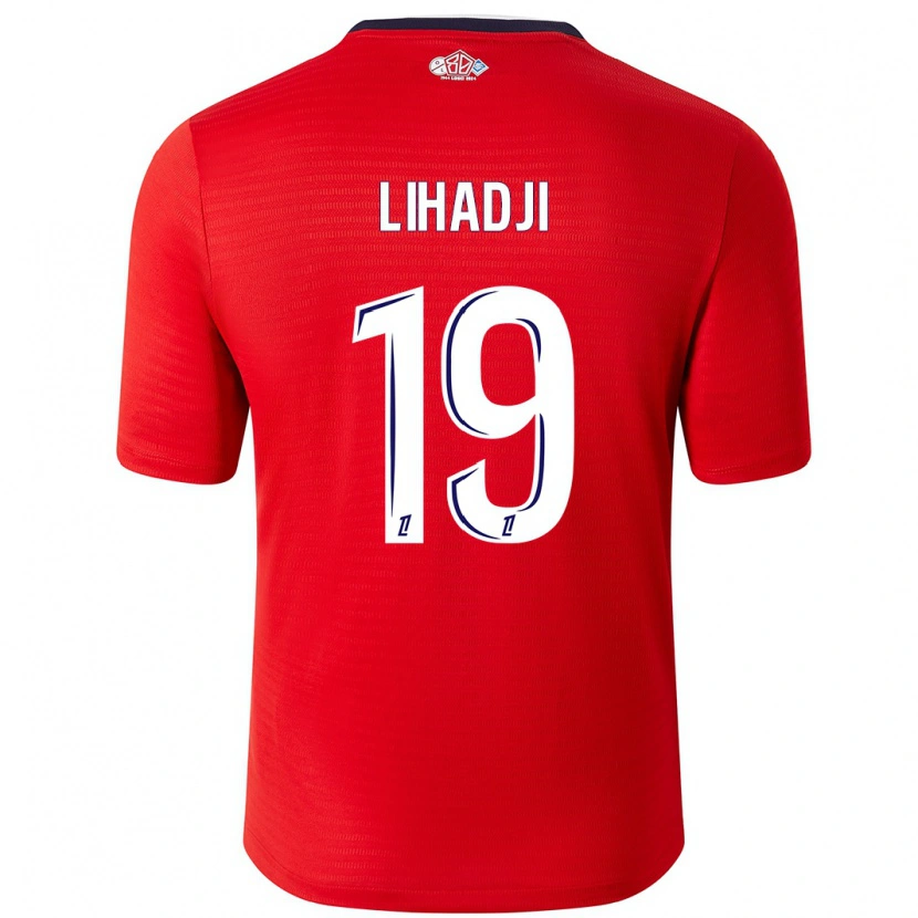 Danxen Barn Isaac Lihadji #19 Röd Vit Hemmatröja Matchtröjor 2024/25 Tröjor T-Tröja