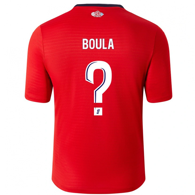 Danxen Barn Exauce Mpembele Boula #0 Röd Vit Hemmatröja Matchtröjor 2024/25 Tröjor T-Tröja
