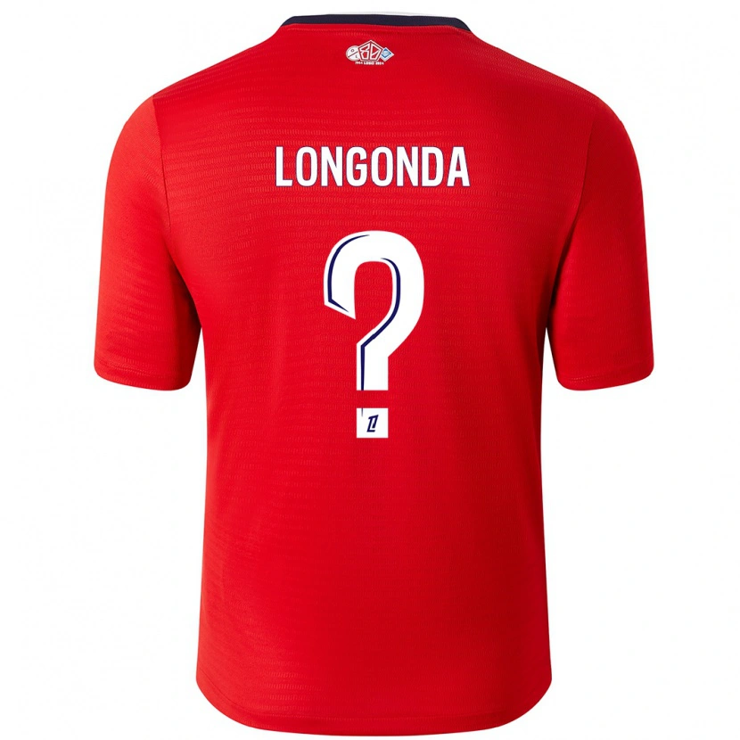 Danxen Barn Jean-Pierre Longonda #0 Röd Vit Hemmatröja Matchtröjor 2024/25 Tröjor T-Tröja