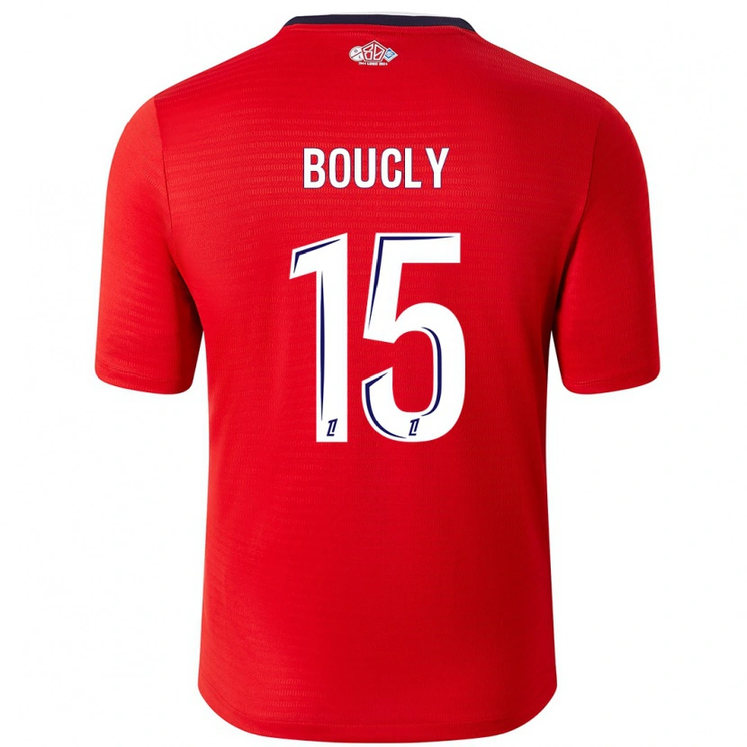 Danxen Barn Maite Boucly #15 Röd Vit Hemmatröja Matchtröjor 2024/25 Tröjor T-Tröja