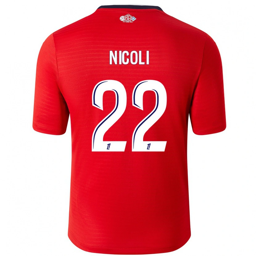 Danxen Barn Morgane Nicoli #22 Röd Vit Hemmatröja Matchtröjor 2024/25 Tröjor T-Tröja